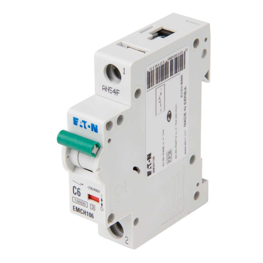 Eaton Memshield 3 6A Single Pole 10kA C Curve MCB
