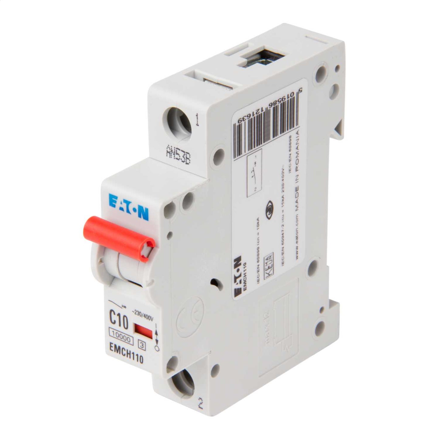 Eaton Memshield 3 10A Single Pole 10kA C Curve MCB