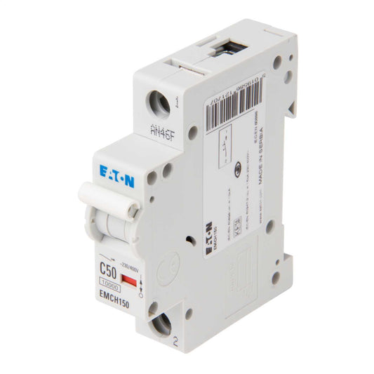 Eaton Memshield 3 50A Single Pole 10kA C Curve MCB