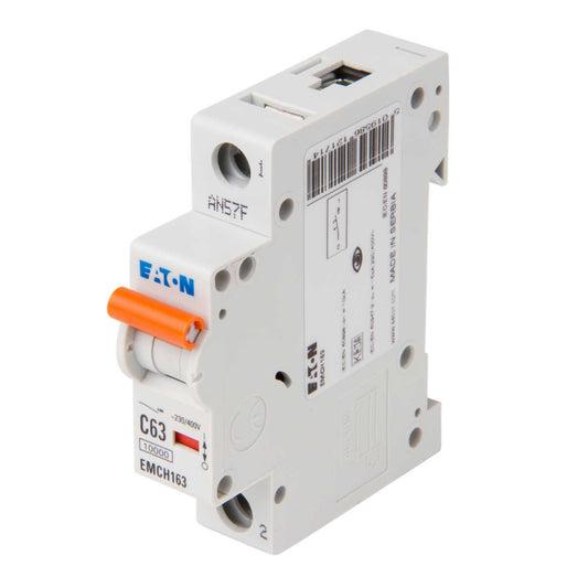 Eaton Memshield 3 63A Single Pole 10kA C Curve MCB