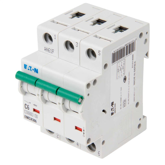 Eaton Memshield 3 6A Triple Pole 10kA C Curve MCB