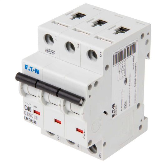 Eaton Memshield 3 40A Triple Pole 10kA C Curve MCB