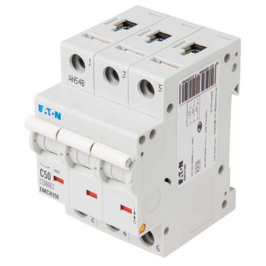 Eaton Memshield 3 50A Triple Pole 10kA C Curve MCB