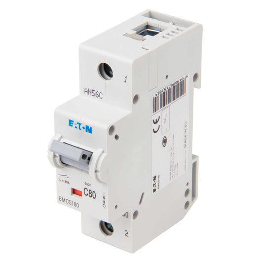 Eaton 80A Single Pole 20kA C Curve MCB