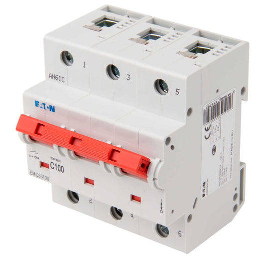 Eaton 100A Triple Pole 20kA C Curve MCB
