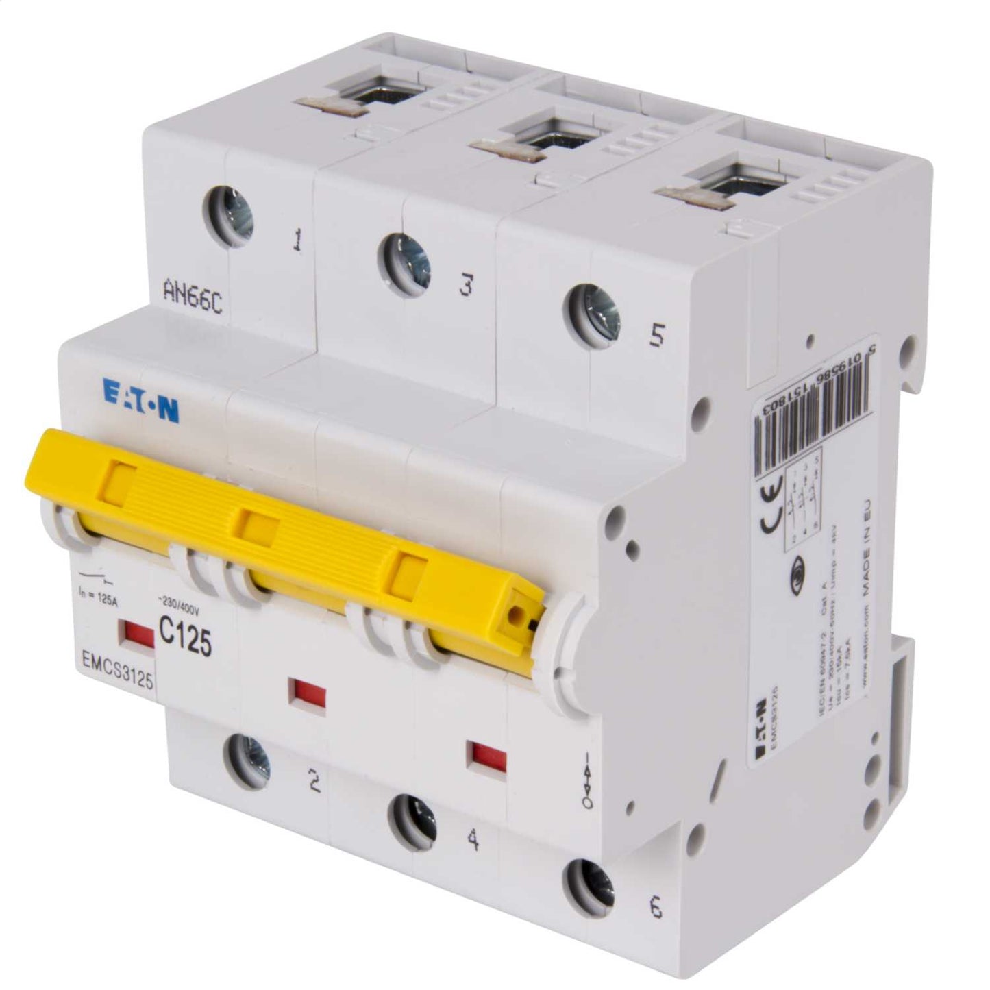 Eaton 125A Triple Pole 15kA C Curve MCB