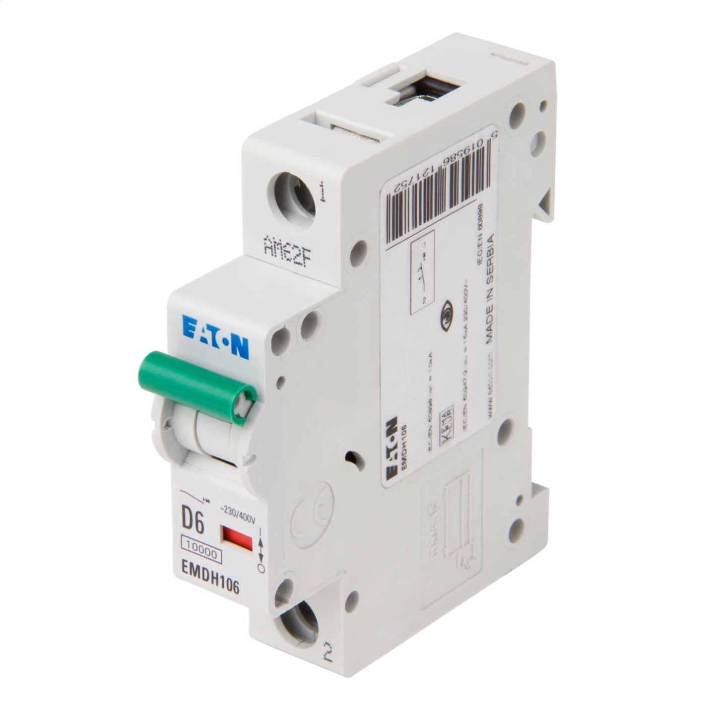 Eaton Memshield 3 6A Single Pole 10kA D Curve MCB