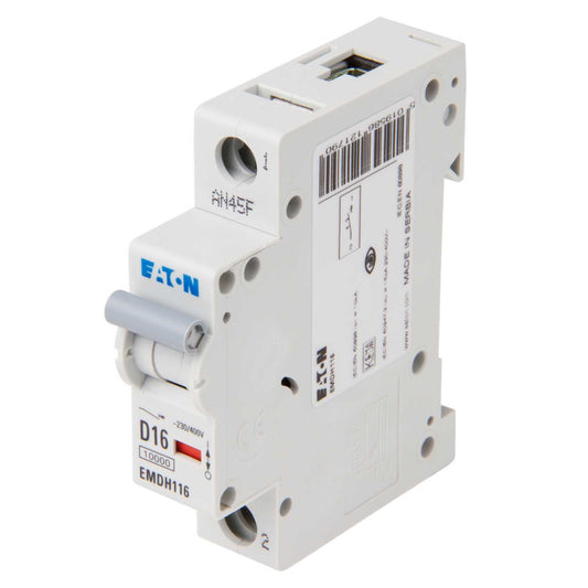 Eaton Memshield 3 16A Single Pole 10kA D Curve MCB