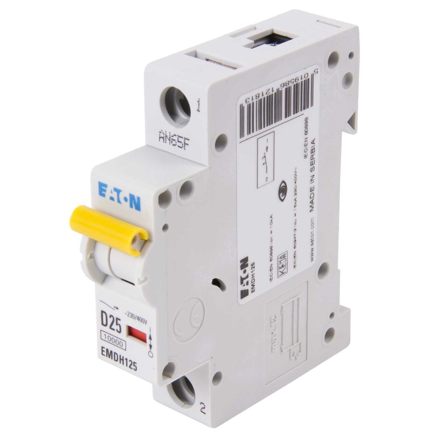 Eaton Memshield 3 25A Single Pole 10kA D Curve MCB