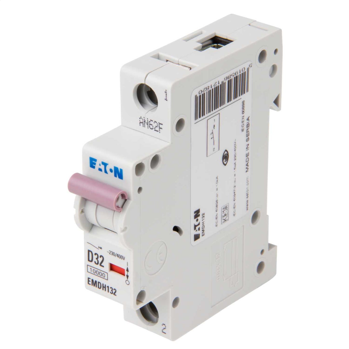 Eaton Memshield 3 32A Single Pole 10kA D Curve MCB