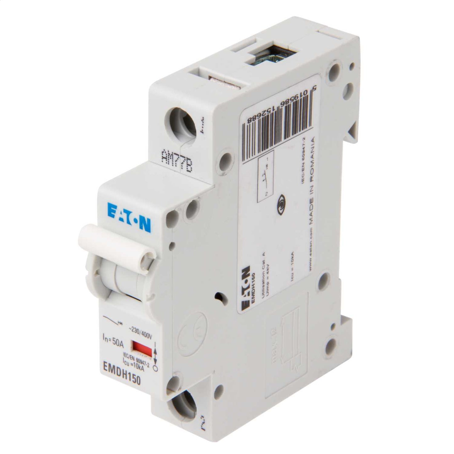 Eaton Memshield 3 50A Single Pole 10kA D Curve MCB