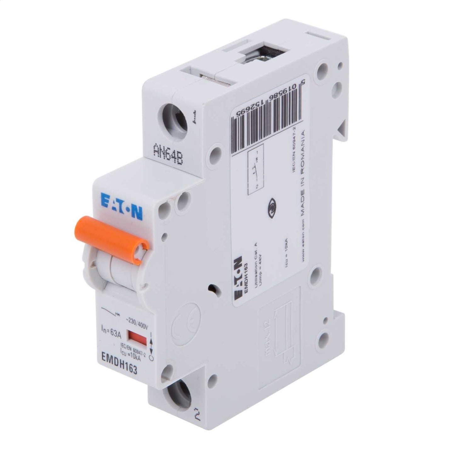 Eaton Memshield 3 63A Single Pole 10kA D Curve MCB