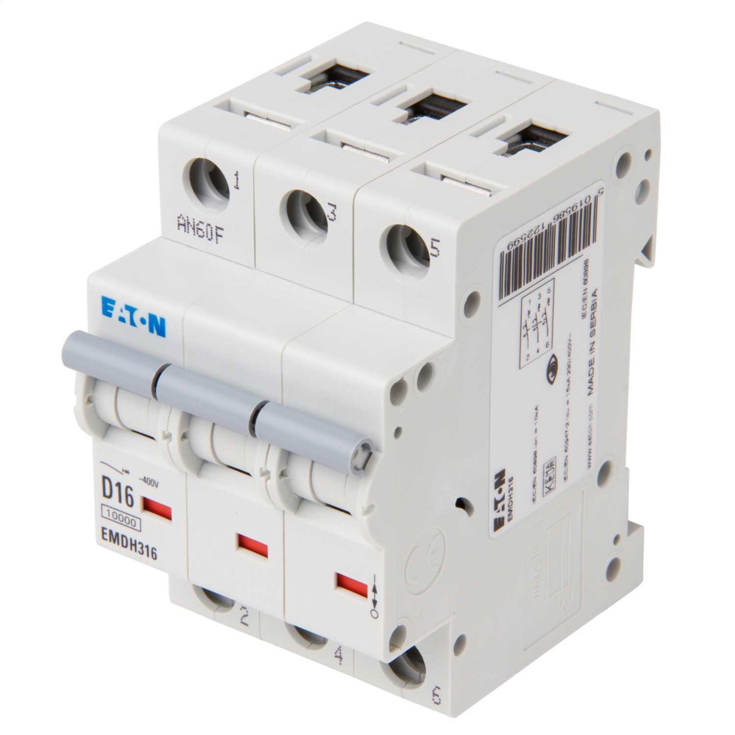 Eaton Memshield 3 16A Triple Pole 10kA D Curve MCB