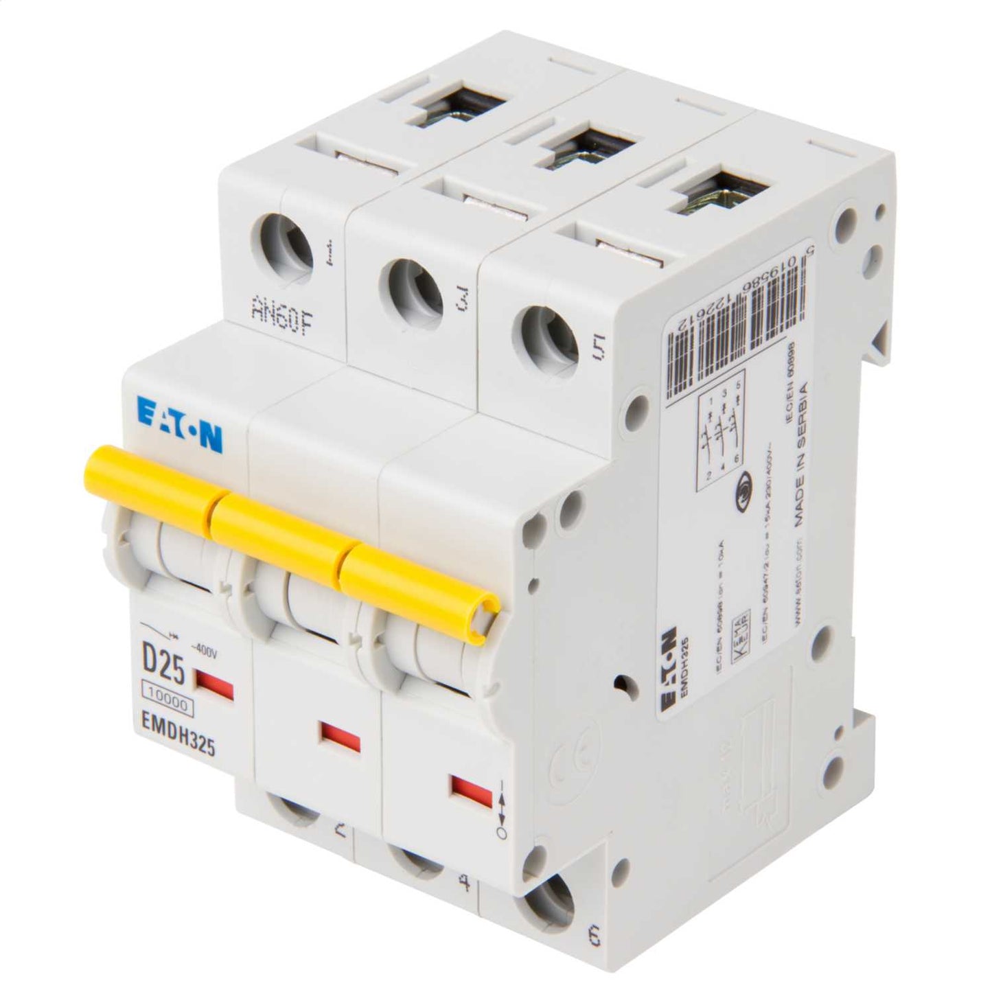 Eaton Memshield 3 25A Triple Pole 10kA D Curve MCB