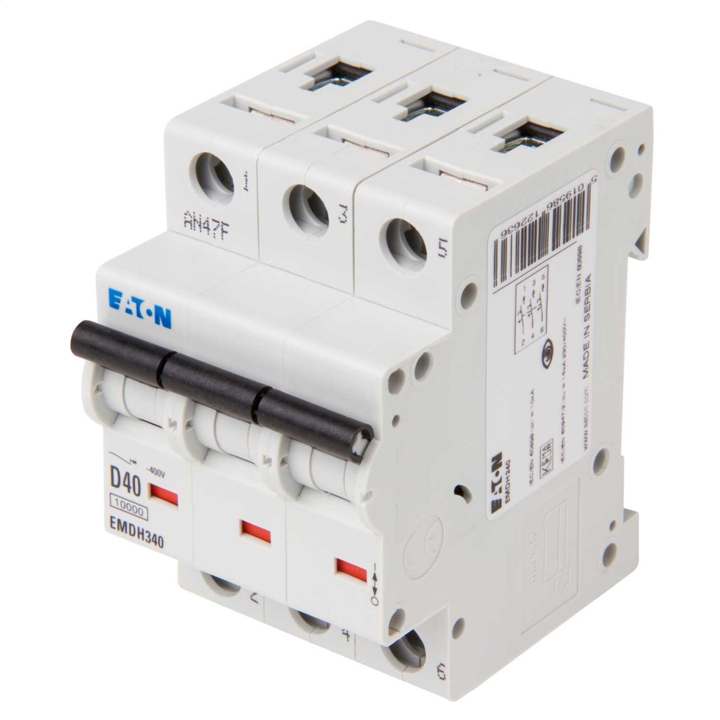 Eaton Memshield 3 40A Triple Pole 10kA D Curve MCB