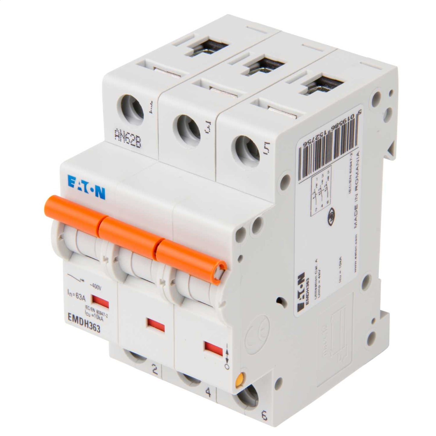 Eaton Memshield 3 63A Triple Pole 10kA D Curve MCB