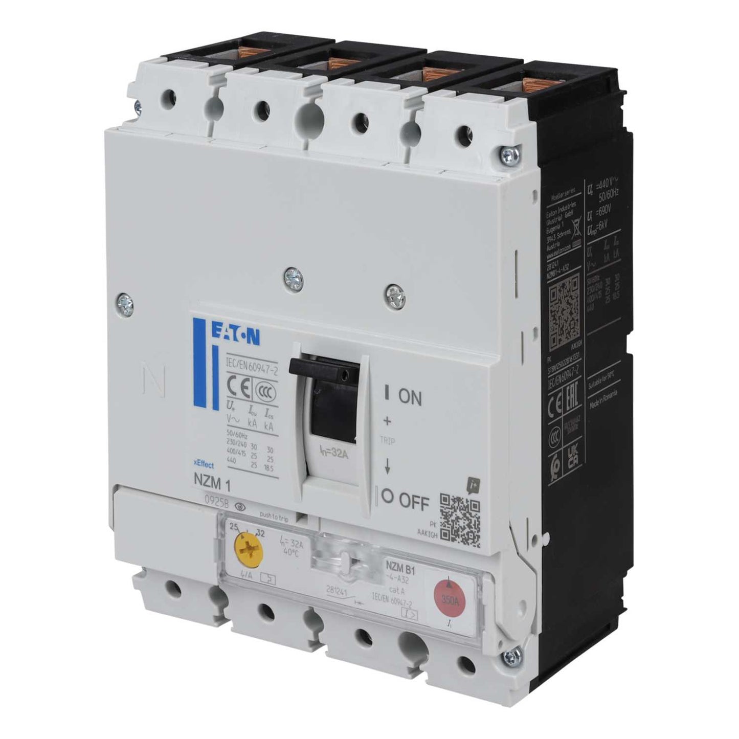 Eaton 32A Four Pole 25kA Mccb