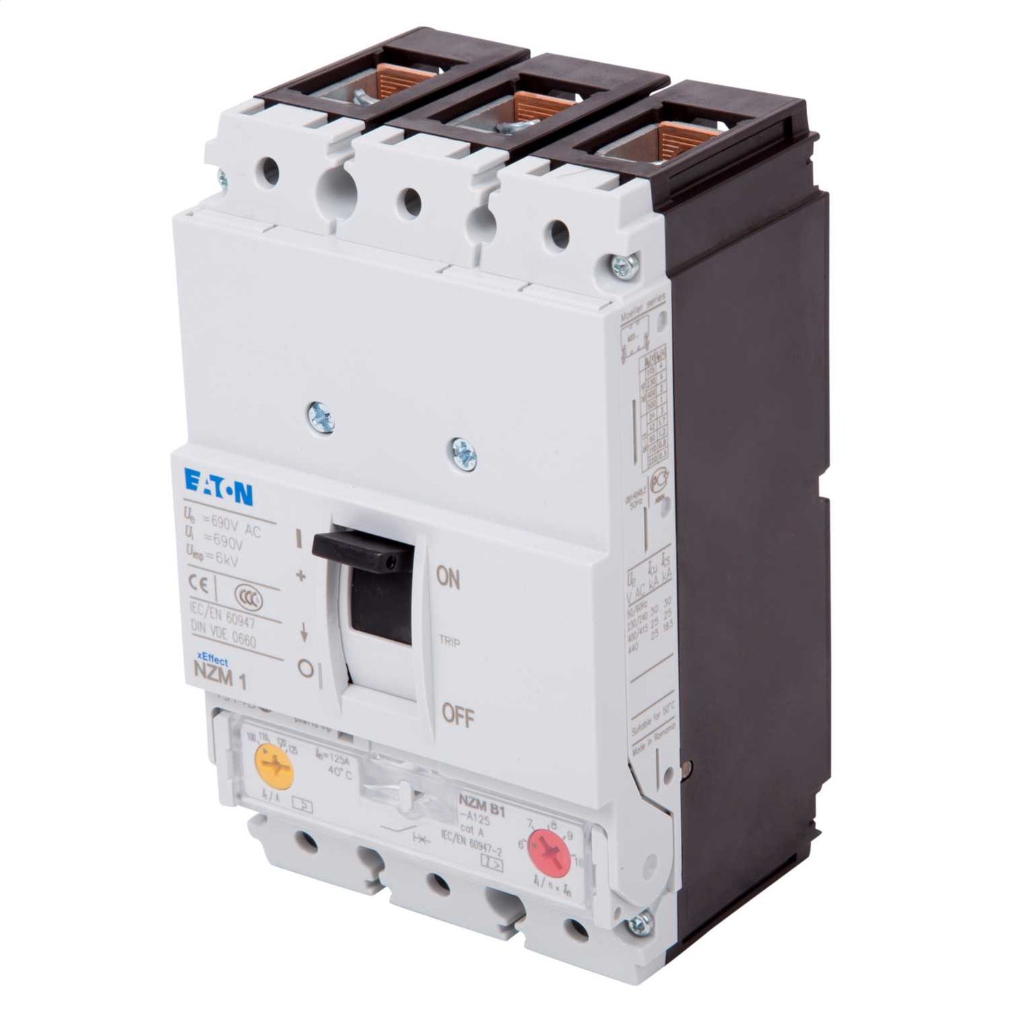 Eaton 125A Triple Pole 25kA Mccb
