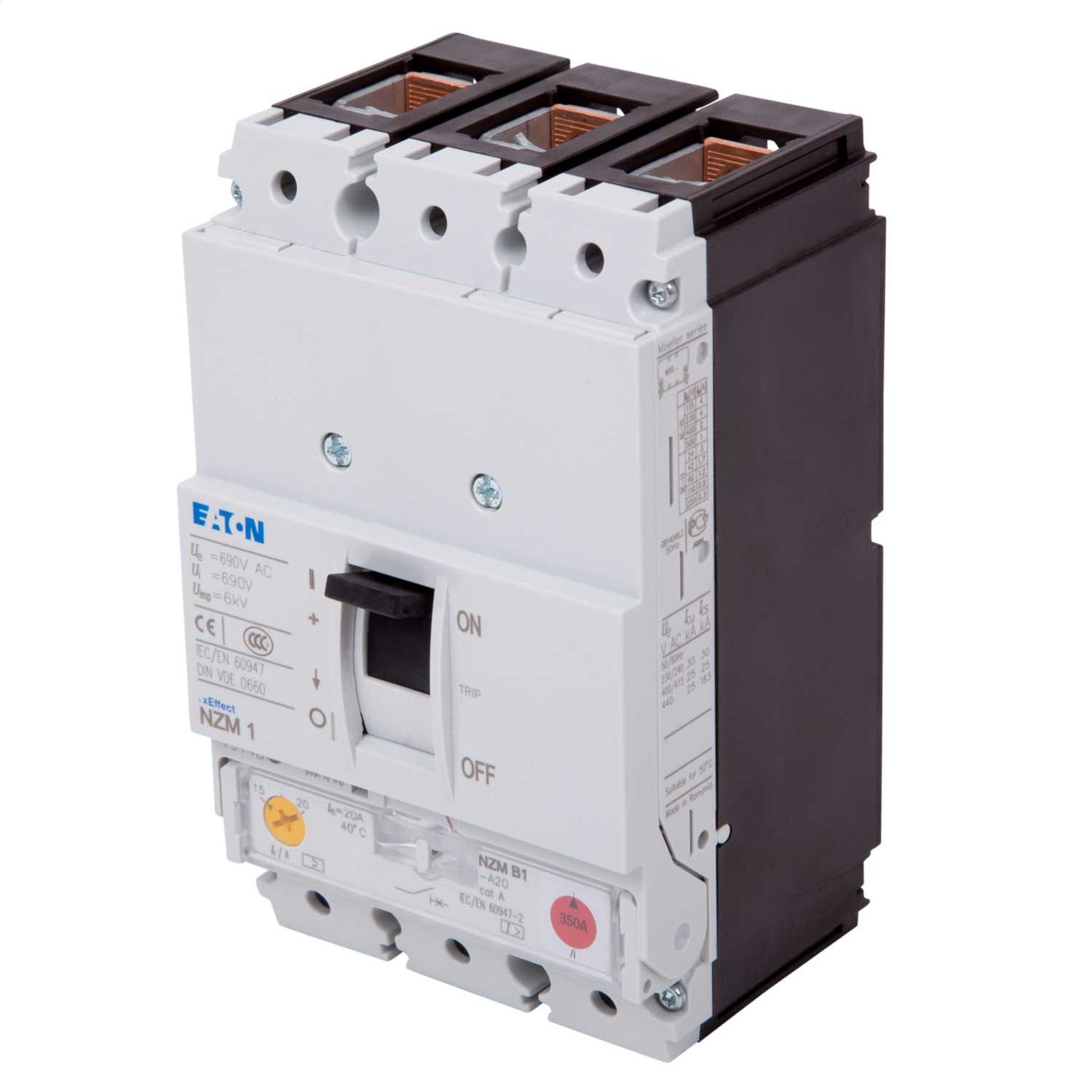 Eaton 20A Triple Pole 25kA Mccb