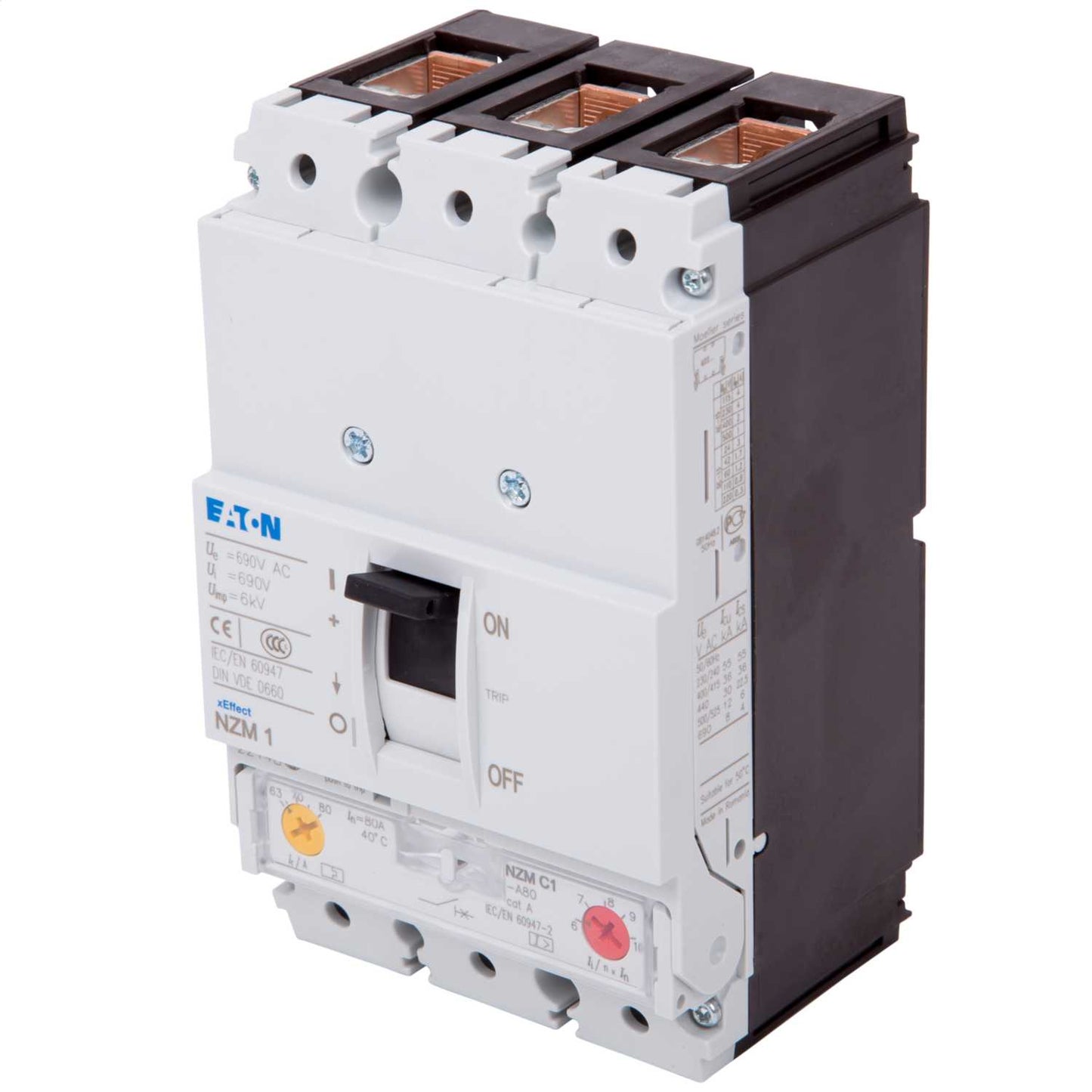 Eaton 80A Triple Pole 36kA Mccb