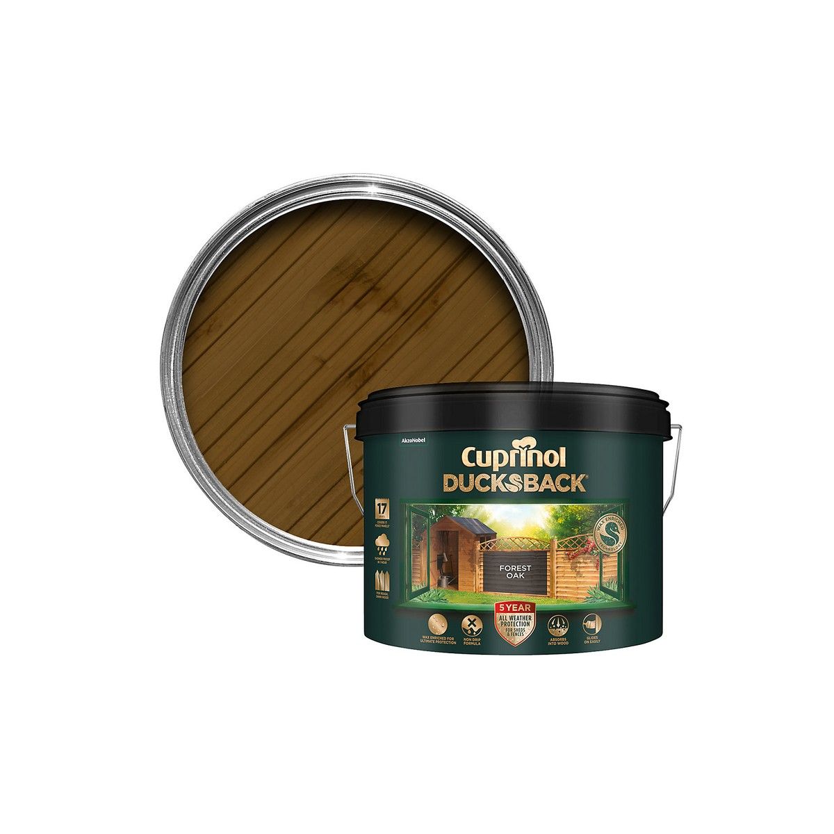CUPRINOL DUCKSBACK PAINT 9l FOREST OAK 5092435