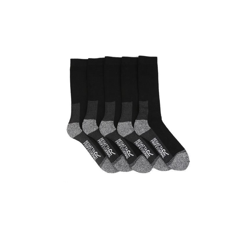 REGATTA TRP141 PACK OF 5 PRO WORK SOCKS BLACK