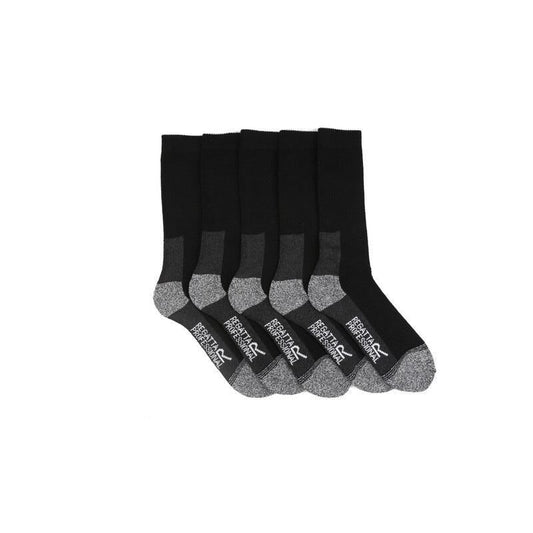 REGATTA TRP141 PACK OF 5 PRO WORK SOCKS BLACK