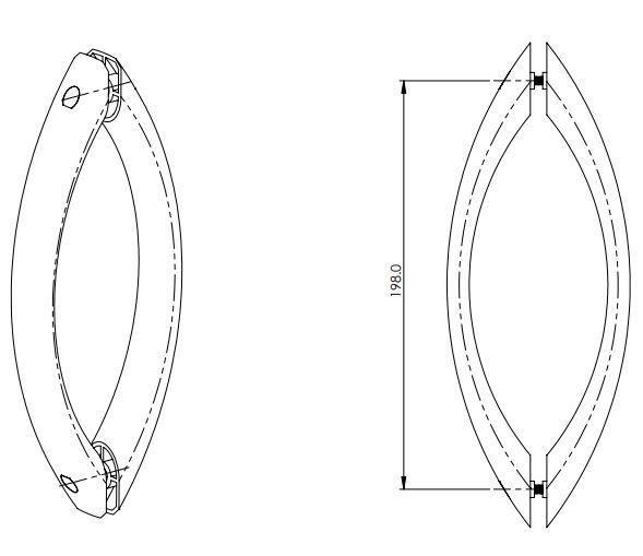 AKW 10-010-027 PAIR OF LARENCI DOOR HANDLES ASSEMBLY