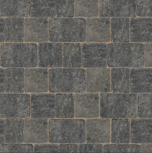 BRADSTONE WOBURN RUMBLED 50mm BLOCK PAVING 100 x 134 x 50mm GRAPHITE 48224 (NEW)