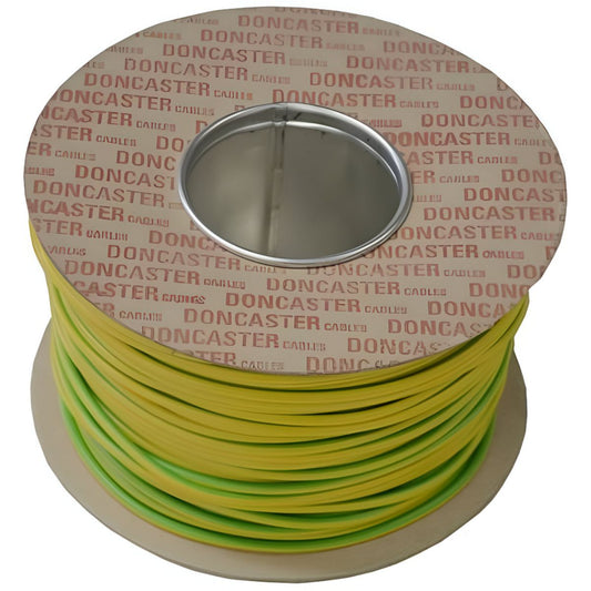 DONCASTER CABLE TR6.0G/Y100 BS6231 TRI-RATED 6.0mm GREEN/YELLOW