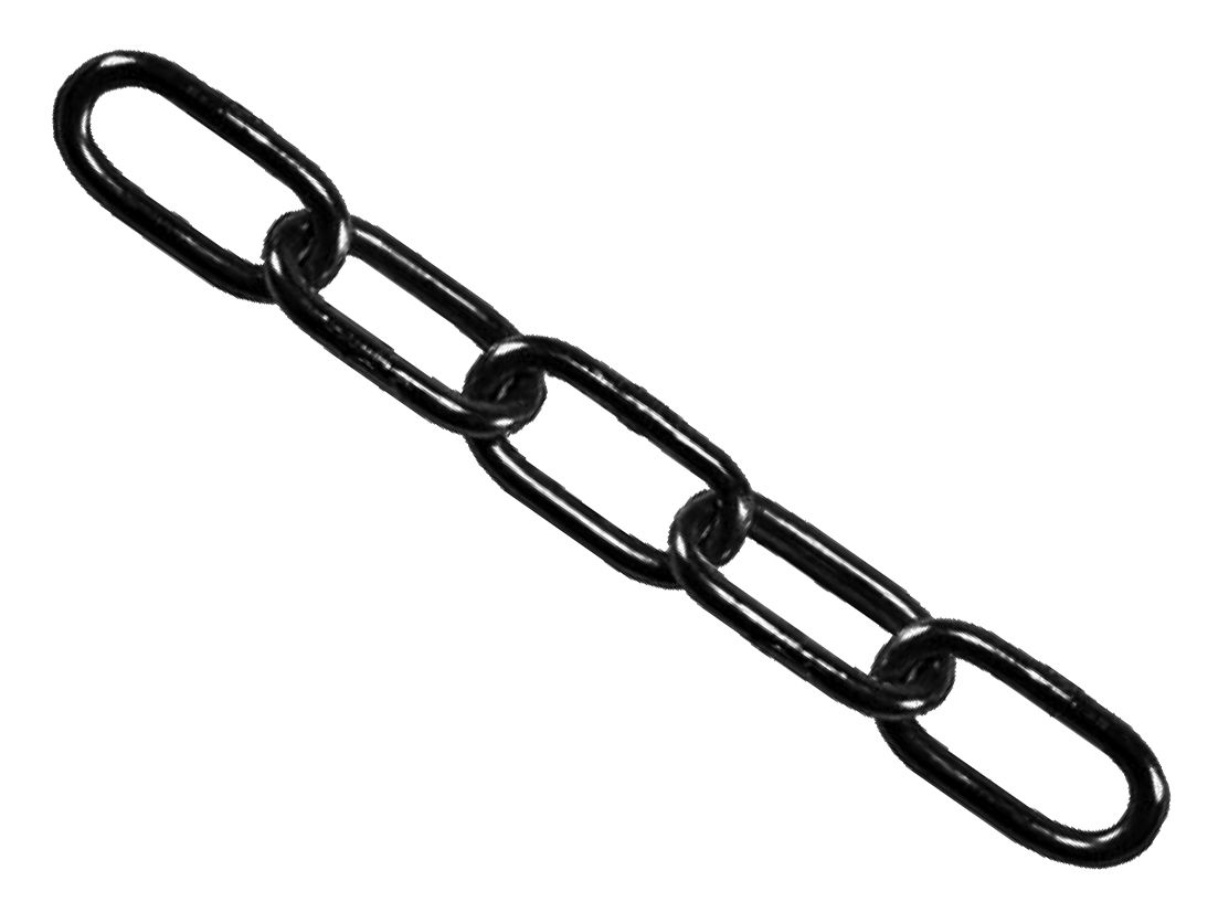 FAITHFULL FAICHBL430 PER METRE B-LINK CHAIN 4mm BLACK JAPANNED