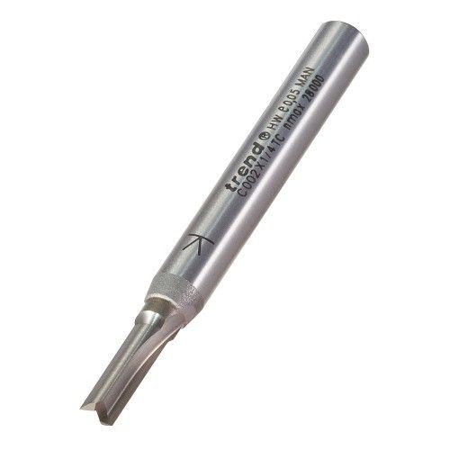 TREND C002X1/4TC TWO FLUTE 4.0MM DIAX 11.1MM CUT