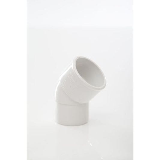 POLYPIPE MUPVC SPIGOT BEND 32mm x 45deg MU105 MU105SG SOLVENT GREY