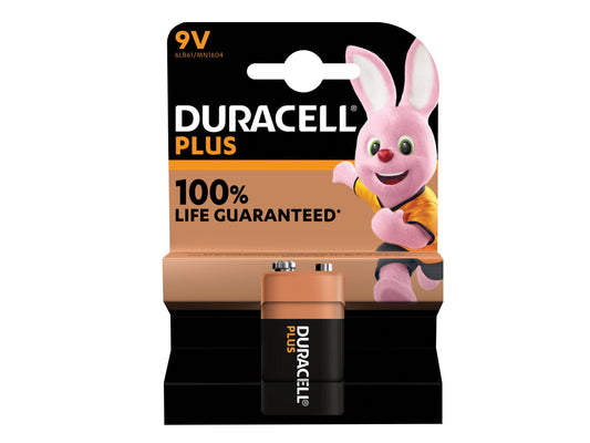 DURACELL DUR9V100PP1 9v EXTRA LIFE BATTERY