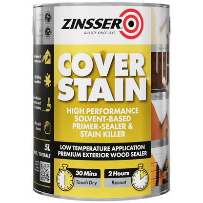 ZINSSER ZN7080001A1 COVERSTAIN INT / EXT PRIMER / SEALER / STAIN BLOCKER 5l