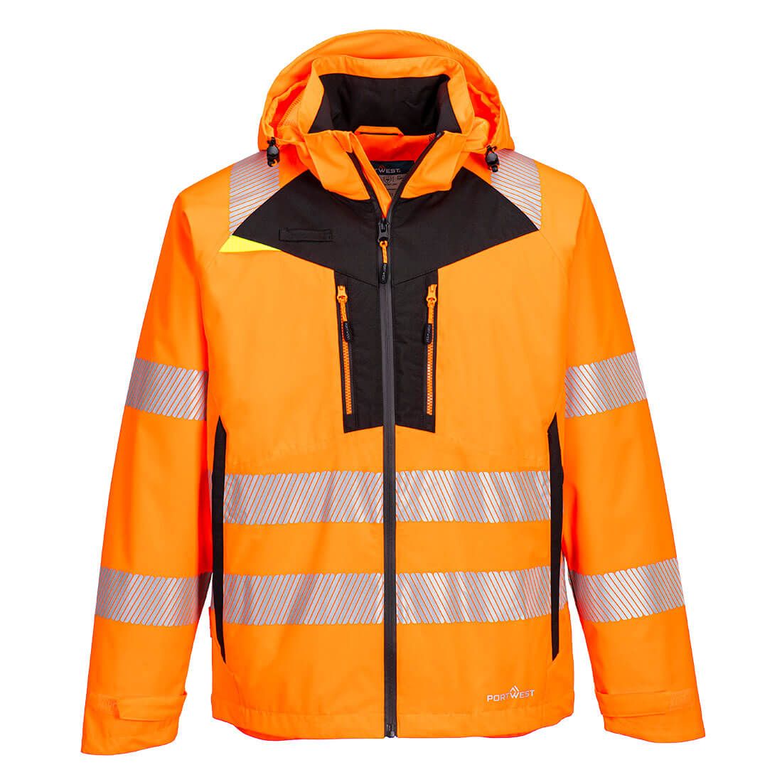 DX4 Hi-Vis Rain Jacket , 4XL, R, Orange