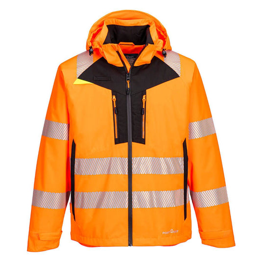 DX4 Hi-Vis Rain Jacket , 4XL, R, Orange