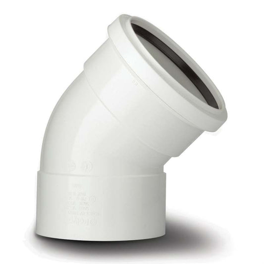 POLYPIPE SOIL O/SET BEND DS 110mm x 135deg SB403 SB403W WHITE