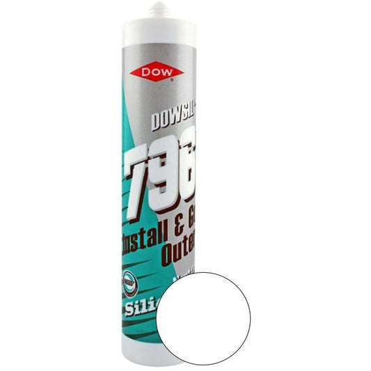 DOW 796 PVC-U SILICONE SEALANT BRILLIANT WHITE 3279677