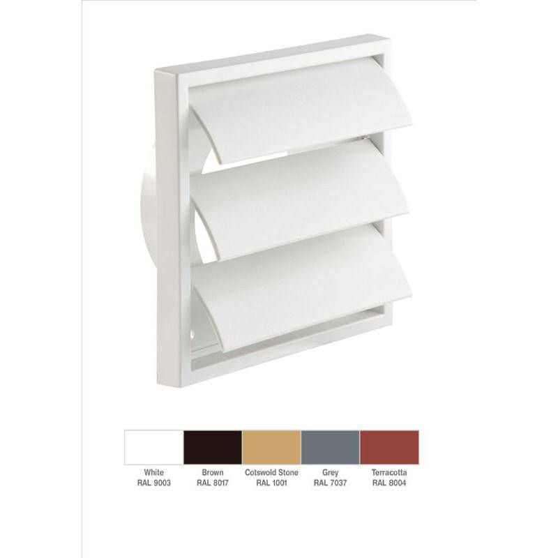 MANROSE GRAVITY GRILL 100mm/4" WHITE 1162W
