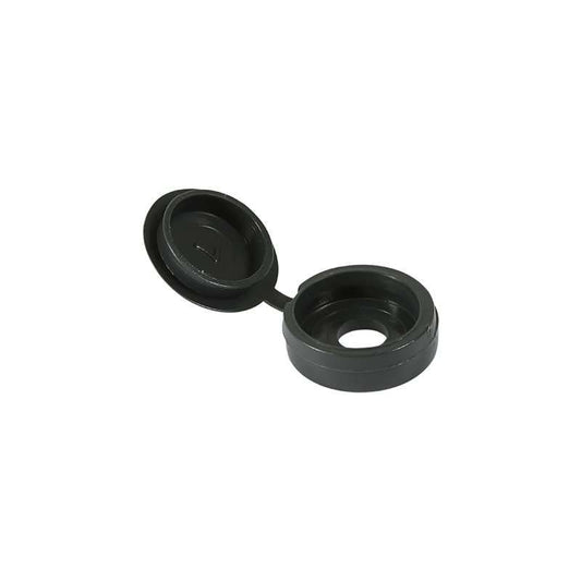 TIMCO HINGED SCREW CAPS No 10-12 DARK GREY (PACK 50) LHCCDGREYP