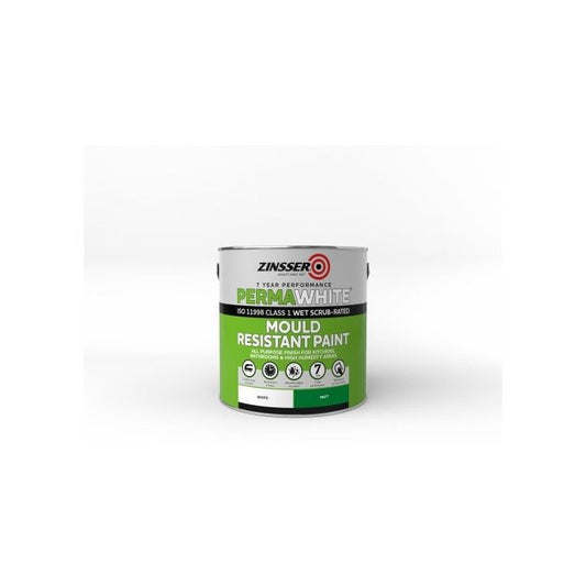 ZINSSER ZN7070001C1 PERMAWHITE MOULD RESISTANT PAINT MATT 2.5l WHITE