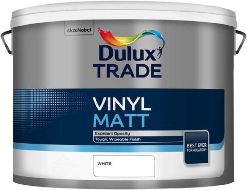 DULUX TRADE VINYL MATT EMULSION 10l WHITE 5091649
