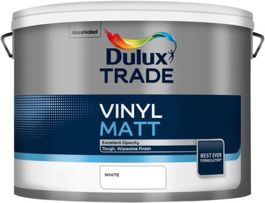 DULUX TRADE VINYL MATT EMULSION 10l WHITE 5091649