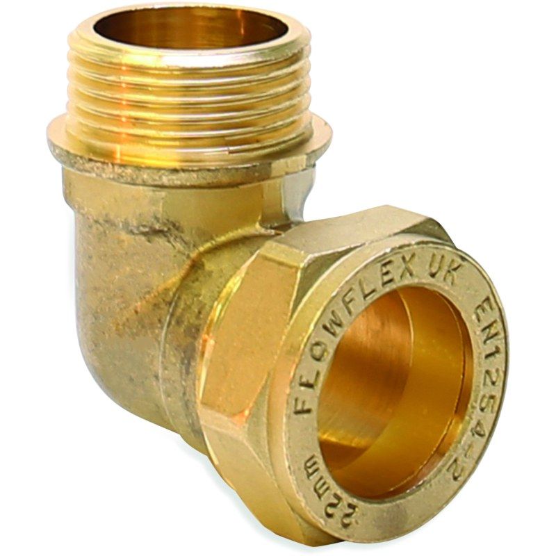 FLOWFLEX COMPRESSION MALE IRON ELBOW 15mm x 1/2" OP802.08