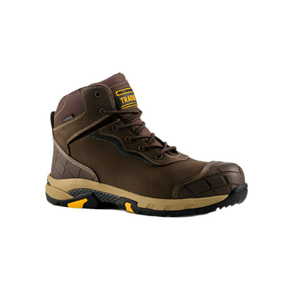 BUCKBOOTZ BLITZ SAFETY BOOTS BROWN SIZE 10