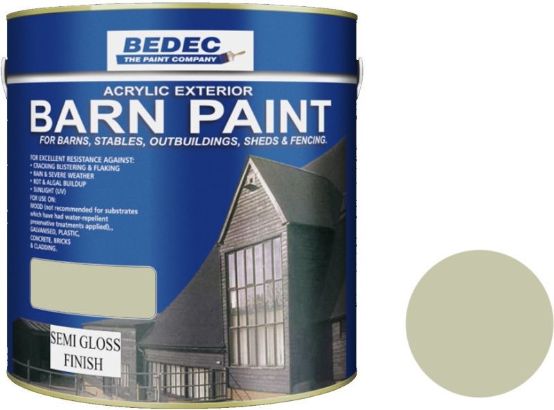 BEDEC SEMI GLOSS BARN PAINT 2.5l FRENCH GREY BEDE2AK2015/40