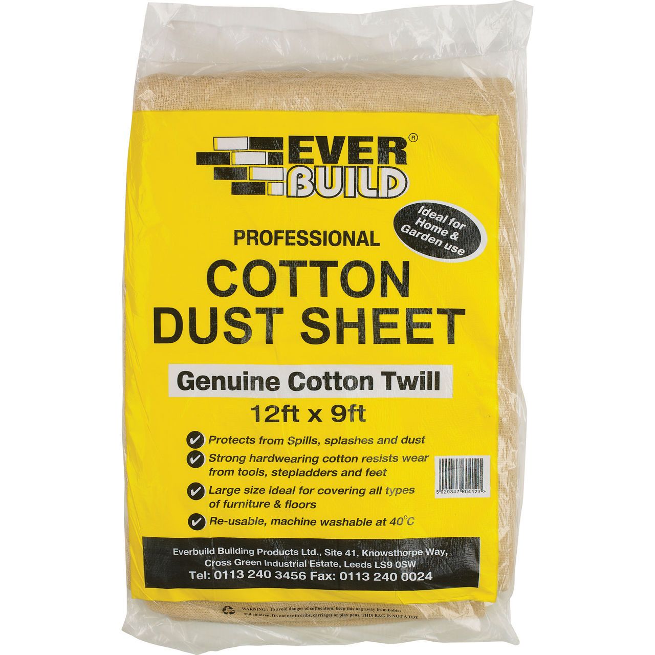 Everbuild Cotton Dust Sheet 12 x 9' Dust
