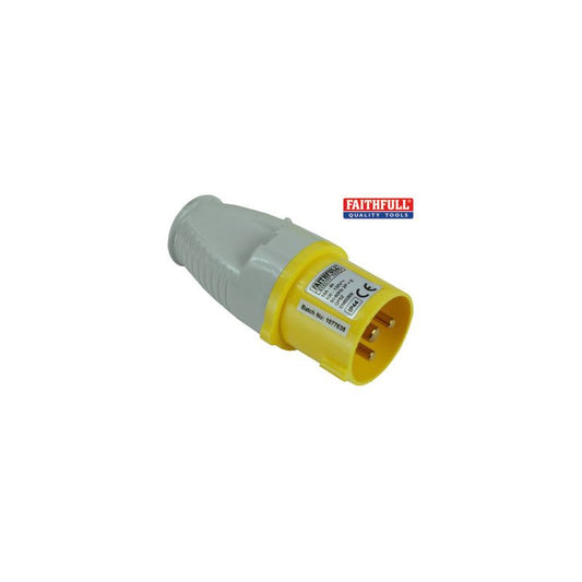 FAITHFULL FPPPLUG110 TRAILING LEAD PLUG 110v 16a YELLOW