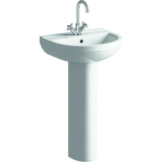 LAURUS2 1 TAP HOLE BASIN & PEDESTAL 500MM